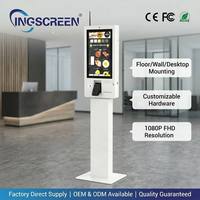 INGSCREEN Interactive Self Service Commande Paiement Kiosque Automatique Écran Tactile Moniteur Caisse Enregistreuse Machine pour Restaurant