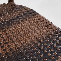 Ensembles de salle à manger de jardin en rotin avec structure en aluminium, résistants aux UV, meubles de patio pour hôtel et salon, tables et chaises d'extérieur