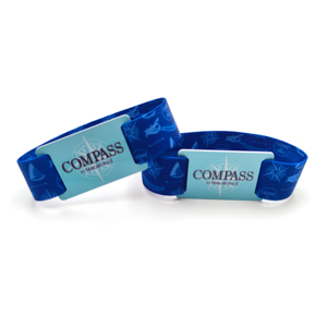 Bracelet de poignet large personnalisé en polyester extensible, bracelet élastique en tissu - Product Image 4