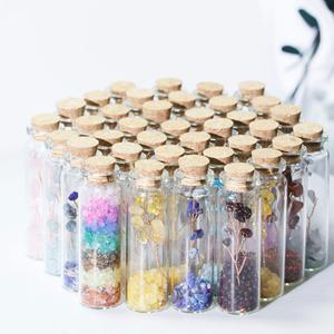 Pierre concassée de cristal naturel, améthyste, péridot, mini micro-<span class=keywords><strong>paysage</strong></span>, pierre concassée de cristal, bouteille à vœux - Product Image 5