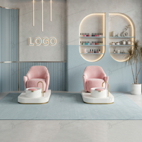 Luxuriöser Rosa Pediküre-Stuhl Nagelstudio-Möbel Schönheitssalon Fußpflege-Stühle Pediküre-Spa-Stuhl Nagelausstattung mit Plattform