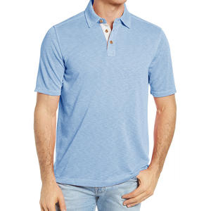 Ropa de calle Premium 100% algodón diseño de bloqueo de Color Camiseta de manga corta con cuello transpirable ropa Casual Polo para hombre - Product Image 3