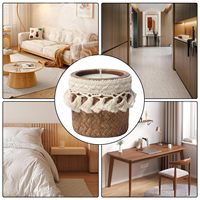 Bougie aromatique en céramique faite à la main de style nordique, en forme de pilier, pour l'intérieur, avec couleur et logo personnalisés, décoration d'intérieur