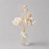 Diffuseur d'arômes en rose de bois de Sola naturel de 6 cm, roseaux en rotin, parfum durable, décoration, en stock, vente en gros