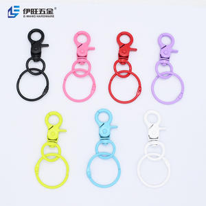 YIWANG – mousqueton pivotant avec Circlip, porte-clés et connecteur de couleur, bricolage, peinture de cuisson, boucle de homard, porte-clés fendu en métal - Product Image 2