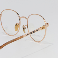 Lunettes de luxe de qualité supérieure, de marque haut de gamme, à monture circulaire rayée bleue, optiques, multifocales, pour les loisirs et l'art