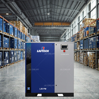 Compresseur d'air fixe à vis industrielle série L pour chantiers de construction robustes refroidis par air lubrifiés Liutech