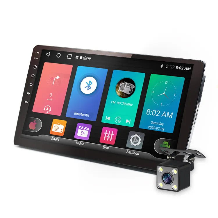 Stéréo de voiture 2 din android avec cadre de caméra de recul, lecteur dvd de voiture universel, double din, bon prix