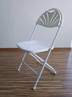 Ensemble table et chaises pliantes modernes en plastique blanc pour parcs, événements extérieurs, fêtes et jardins