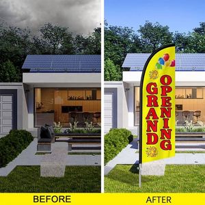 ธงขนนกโพลีเอสเตอร์ถักแบบสั่งทำพิเศษสำหรับโฆษณาภายนอกอาคาร สำหรับร้านขายบุหรี่ ร้านตัดผม หรือธงชายหาด - Product Image 5