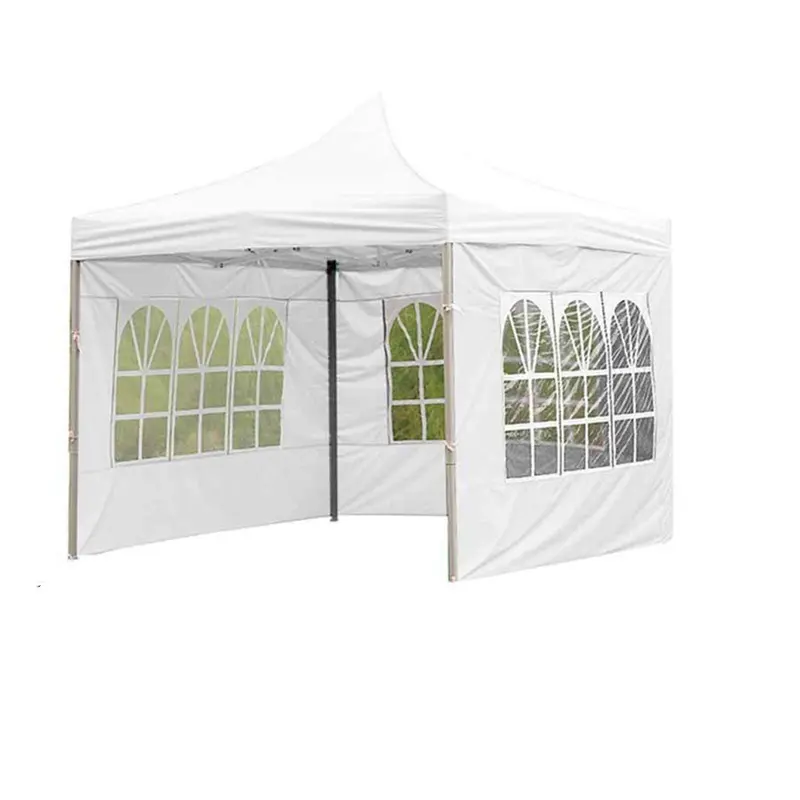 High Quality 10*10ft steel Frame Advertising Tent Single Layer Fabric Side Wall Oxford Cover Featuring Window Promotions