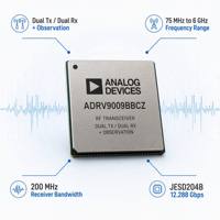 Analog Devices ADRV9026BBCZ Émetteur-récepteur RF Agile Quad 4T4R + Double Récepteur d'Observation 75MHz~6GHz 200MHz BW 289-CSPBGA MADURA