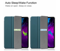 Housse de protection intégrale légère pour iPad, avec fonction veille/réveil automatique, antichoc, en cuir PU + TPU, étanche, design luxueux, multicolore