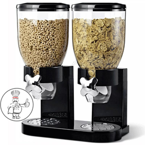 Ofertas al por mayor de dispensadores dobles de cereales y recipientes para almacenamiento de alimentos secos para cocina - Product Image 1