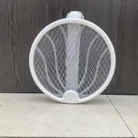 Raquette anti-moustiques électrique rechargeable puissante avec batterie au lithium et fonction tue-mouches, modèle d'exportation