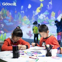 Gooest Magic Drawing Indoor Playground Projector Painting Table for Kids Educational Attraction with Trace and Draw Function