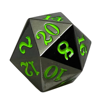 Dés polyédriques personnalisés à 20 faces en métal pour RPG, grands, vierges, en laiton, souvenir, multicolores, pour jeu, collier, taille personnalisable, service OEM/ODM