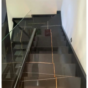 Losas de Mármol Natural Negro y Dorado Lauren al por Mayor, Cubiertas Modernas para Mesas de Comedor, Mesas de Centro, Escaleras, Pasillos, Paredes de Alta Gama - Product Image 3