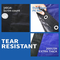 Couverture de piscine industrielle OEM ODM en gros, 21 pieds, ronde, triple, imperméable, tissée, coupe-vent, en PE, protection UV, 200 GSM, pour l'hiver