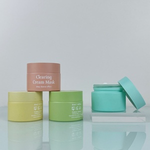 Bamboo Glass Cosmetic <b>Empty</b> Cream Packaging 5g-200g Frosted Cosmetic <b>Jars</b> with Aluminum Screw Caps - Product Image 5