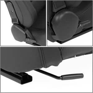 JIABEIR 9014 черный Универсальный кожаный ковш аксессуары для интерьера автомобиля Спортивные Гонки модифицированные гоночные сиденья для вождения - Product Image 4