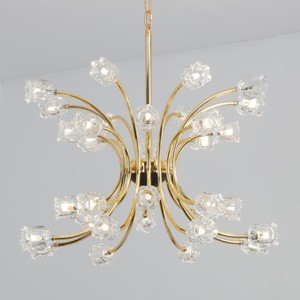 Intérieur fleur <span class=keywords><strong>rose</strong></span> en forme de verre lampe de lustre de luxe de banquet de fête de mariage villa pendentif lumière - Product Image 1