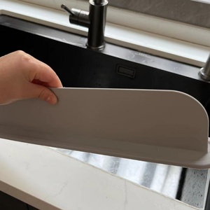 8.5cm haut étanche bouchon ustensiles Splatter écran protecteur pour cuisine lavabo, évier de cuisine en silicone anti-éclabouss - Product Image 5