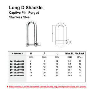 Rèn thép không gỉ gian lận phần cứng thép không gỉ dài D còng chân bị giam cầm - Product Image 3
