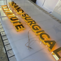 Letrero Luminoso LED 3D de Canal Lateral para Tienda, Letrero Luminoso de Metal con Diseño de Logotipo LED Personalizado para Negocios