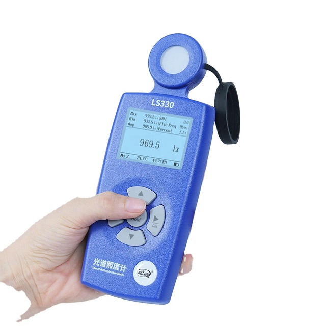 LS330 CRI Ra CCT SDCM UVI UV Index Lux Tester Spectral Illuminance Meter 0-1000000 Lx/Fc Digital Luminometer Light Lux Meter