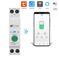 Disjoncteur intelligent Tuya Smart Home 63A WiFi en cuivre 1P avec télécommande sans fil et protection contre les surintensités
