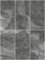 Carrelage en porcelaine antique 600x1200mm, texture pierre, finition mate, pour sols de villas, penthouses et appartements, noir foncé, directement de l'usine