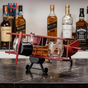 Custom Logo Novelty Airlane Glass Liquor Whiskey Decanter <b>Gift</b> Set with Cocktail Glassware for Retailers - Product Image 4