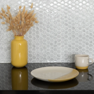 Peel ve sopa beyaz mozaik kendinden yapışkanlı 3d mozaik mutfak kalın yükseltme duvar karosu su geçirmez - Product Image 6