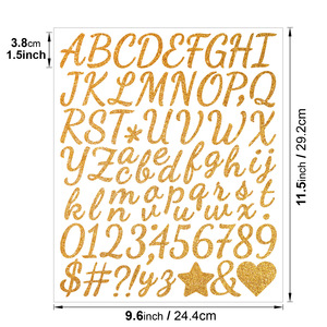 Autocollants personnalisables en vinyle imperméable à l'eau avec <span class=keywords><strong>lettres</strong></span> et chiffres à paillettes, imprimés UV, pour boîtes <span class=keywords><strong>aux</strong></span> <span class=keywords><strong>lettres</strong></span>, étiquettes, panneaux, feuilles de carnet, cadeaux - Product Image 6