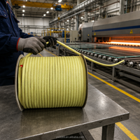 Cordon de convoyeur à rouleaux en aramide résistant à la chaleur et aux hautes températures 10mm*3mm pour le trempage du verre et les fours industriels