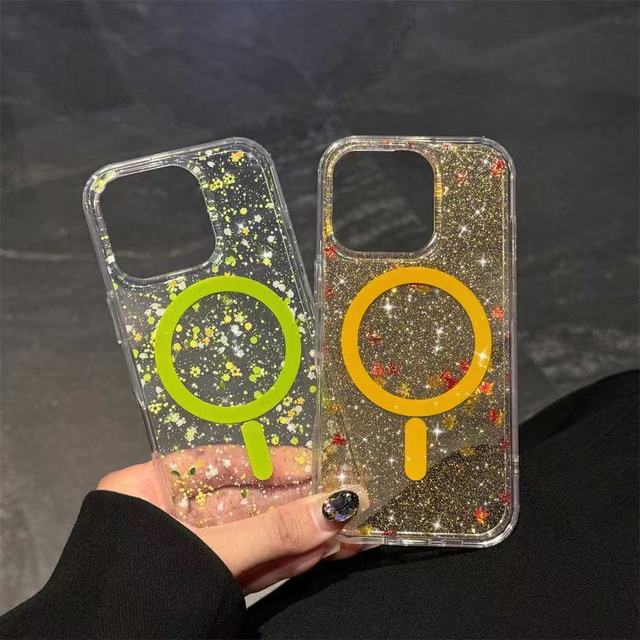 Hot Sale Bling Glitter Magnetic Phone Case for iPhone 17 16 15 Pro Max Free Shipping for iphone 15 Pro Max for samsung S25 ultra