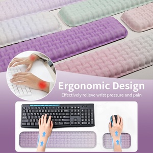 Bilek istirahat ile ergonomik özel sümen oyun Mouse Pad seti bellek köpük Mouse Pad seti jel silikon bilgisayar ofis ev için - Product Image 3