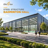 Centre sportif intérieur GloStar : structure en acier préfabriquée pour terrain de badminton, gymnase à ossature métallique