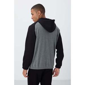 Sudadera de hombre de forro polar de ajuste estándar Ruby Grey Melange - 88300 - Gb melange - Product Image 5