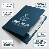 Carpeta de Negocios A4 Personalizada para la Educación Escolar, Instituciones de Capacitación, Artículos de Papelería con Marca, Funda para Presentaciones con Bolsillos