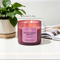 Bougie parfumée pour la maison A28M à 3 mèches, parfum d'ambiance longue durée, forte concentration d'huile parfumée, mélange de cire de soja