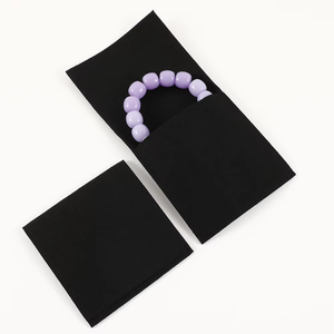 8*8cm Microfiber Jewelry Bag With Necklace Insert High Quality Velvet Pouch Bag Jewelry Packaging Pouch With Log(1)) - Product Image 5
