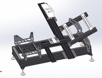 Cockpit de simulation de course Elite Pro 40160 en aluminium, conception originale, fabrication directe d'usine, simulateur de course personnalisé OEM avec assemblage complet