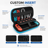 Étui de rangement pour console de jeu en EVA personnalisé, grande capacité, coque rigide, sac de transport avec emplacements pour cartes de jeu, organisateur d'accessoires, OEM ODM