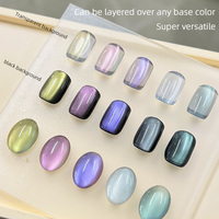 Poudre magnétique effet œil de chat Bofan Velvet, pigment brillant, perles de verre pour ongles effet œil de chat, pour vernis gel