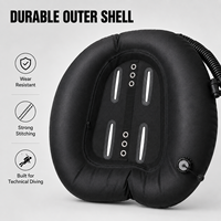 Aile de plongée technique à double réservoir BCD en nylon avec poche de flottabilité pour plongée technique
