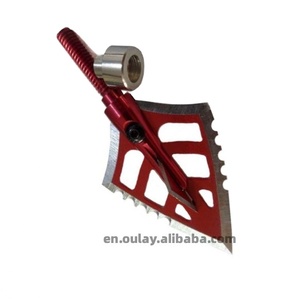 Bắn cung <span class=keywords><strong>Red</strong></span> Devil đầu rộng hai lưỡi săn bắn đầu mũi tên thép không gỉ đầu rộng nhôm mũi tên điểm - Product Image 4