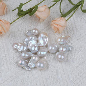 Perles d'eau douce baroques blanches naturelles en gros, 12-16 mm, perles en vrac pour collier et bracelet DIY - Product Image 1