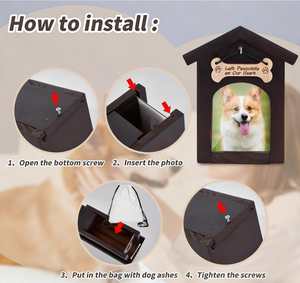 Cross-Border Wooden <strong>Pet</strong> Urn with Photo Frame Dog Tag Hook <strong>Memorial</strong> <strong>Box</strong> <strong>Pet</strong> Funeral Supplies Ashes <strong>Memorial</strong> <strong>Box</strong> - Product Image 5